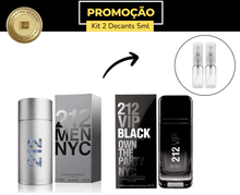Carregar imagem no visualizador da galeria, Kit Masculino – 212 NYC Men 5ml + 212 VIP Black 5ml (2x 5ml • Spray)