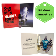 KIT Amostras 212 Heroes + 1 Jean Paul Le Male Masculinas 1,5ml