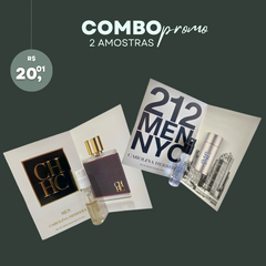 KIT 2 Amostras 1 Carolina Herrera CH Men 1,5ml + 1 212 Nyc Men 1,5ml Masculinas