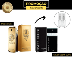 Kit 2 decants 1 Million Parfum 5ml + Silver Scent 10ml