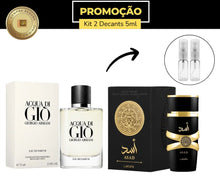 Carregar imagem no visualizador da galeria, Kit Masculino – Acqua di Giò EDP 5ml + Lattafa Asad EDP 5ml Arabe (2 x 5ml • Spray)

