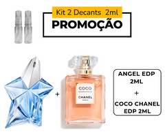 Kit 2 decants Angel EDP 2mls + Coco Chanel EDP 2ml