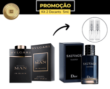 Carregar imagem no visualizador da galeria, Kit Masculino – Bvlgari Man In Black 5ml + Sauvage EDP 5ml (2 x 5ml • Spray)
