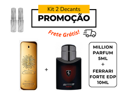Kit 2 decants Ferrari Forte EDP 10ml + 1 Million Parfum EDP 5ml