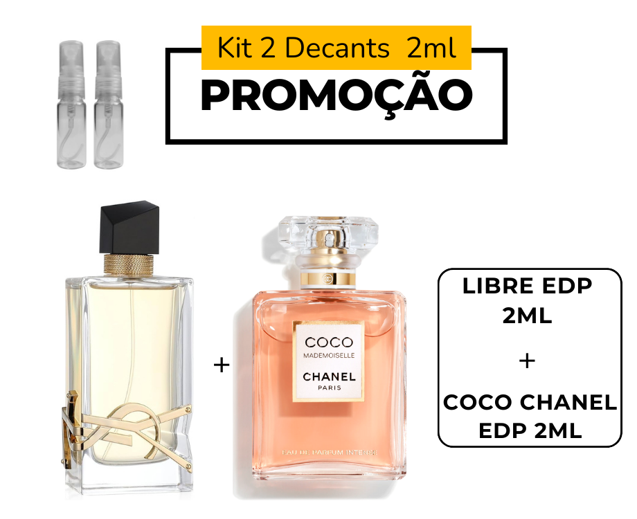Kit Feminino – YSL Libre EDP 2ml + Chanel Coco Mademoiselle EDP 2ml (2 x 2ml • Spray)