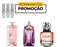 Kit 3 decants Idole EDP 2ml + Alien EDT 2ml + Linterdit EDP 2ml