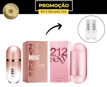 Carregar imagem no visualizador da galeria, Kit Feminino – 212 Vip Rose EDP 2ml + 212 Sexy 2ml EDP (2x 2ml • Spray)
