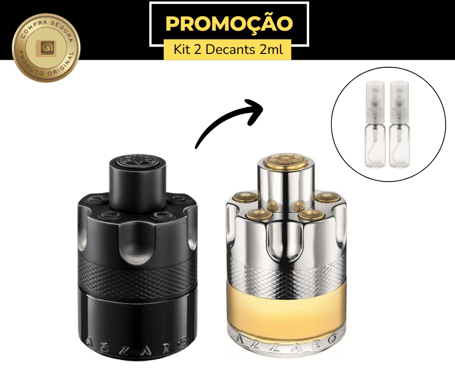 Kit Masculino – Azzaro The Most Wanted EDP 2ml + Azzaro Wanted EDT 2ml (2 x 2ml • Spray)