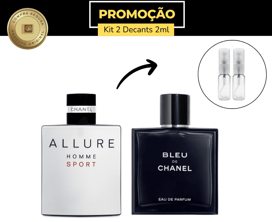 Kit Masculino – Bleu de Chanel EDP 2ml + Allure Homme Sport EDT 2ml (2 x 2ml • Spray)