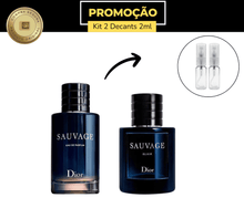 Carregar imagem no visualizador da galeria, Kit Masculino – Dior Sauvage Elixir 2ml + Sauvage EDP 2ml (2 x 2ml • Spray)
